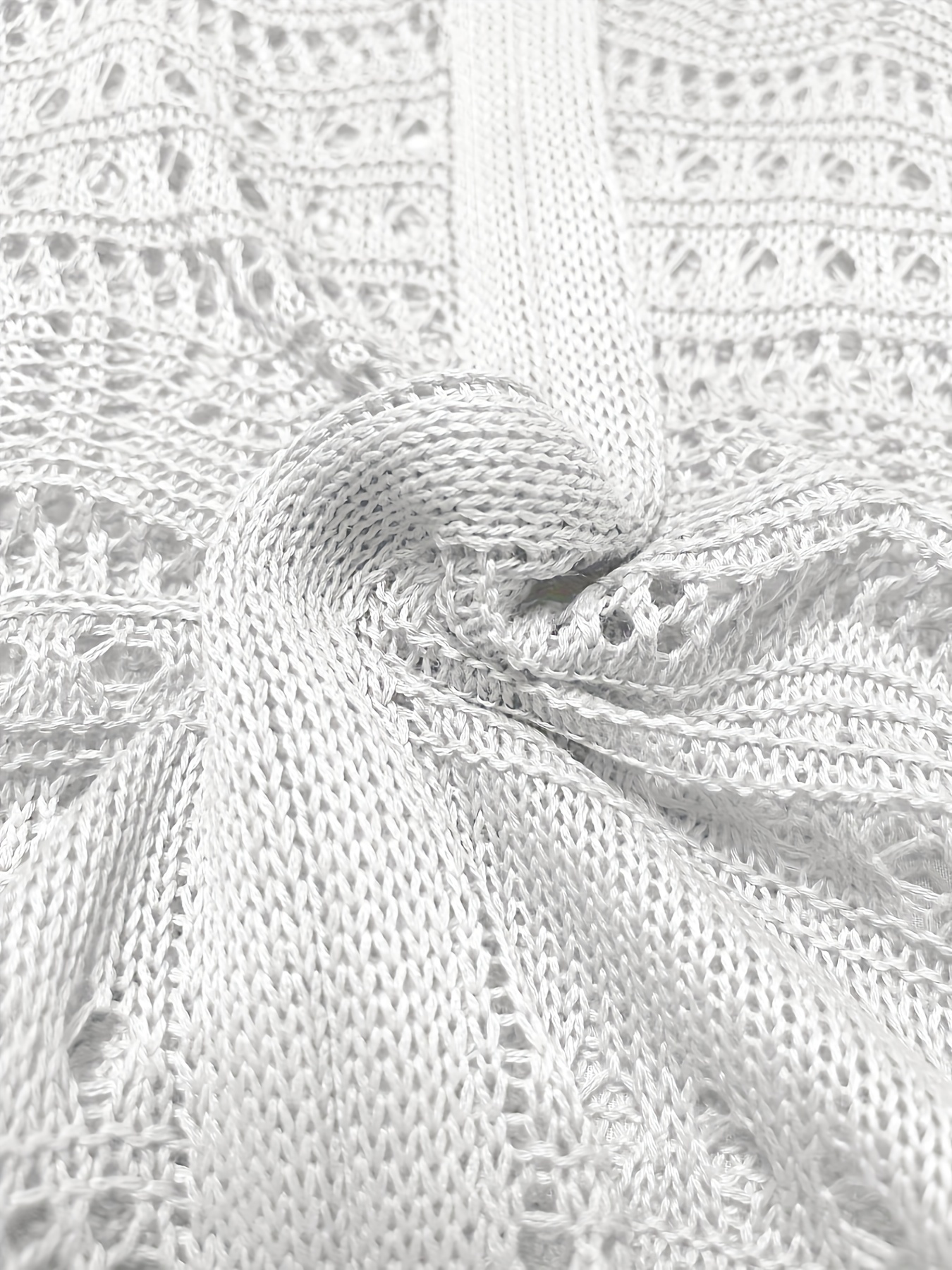 solid flared sleeve knit sweater boho v neck drawstring sweater for spring summer womens clothing details 19