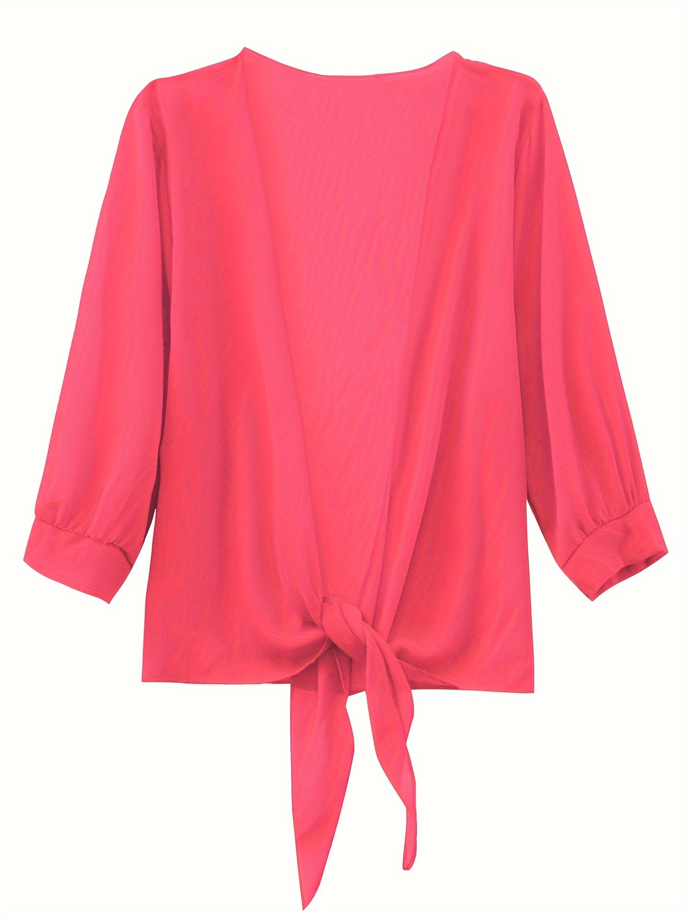 open front solid cardigan long sleeve cardigan for spring fall womens clothing details 2