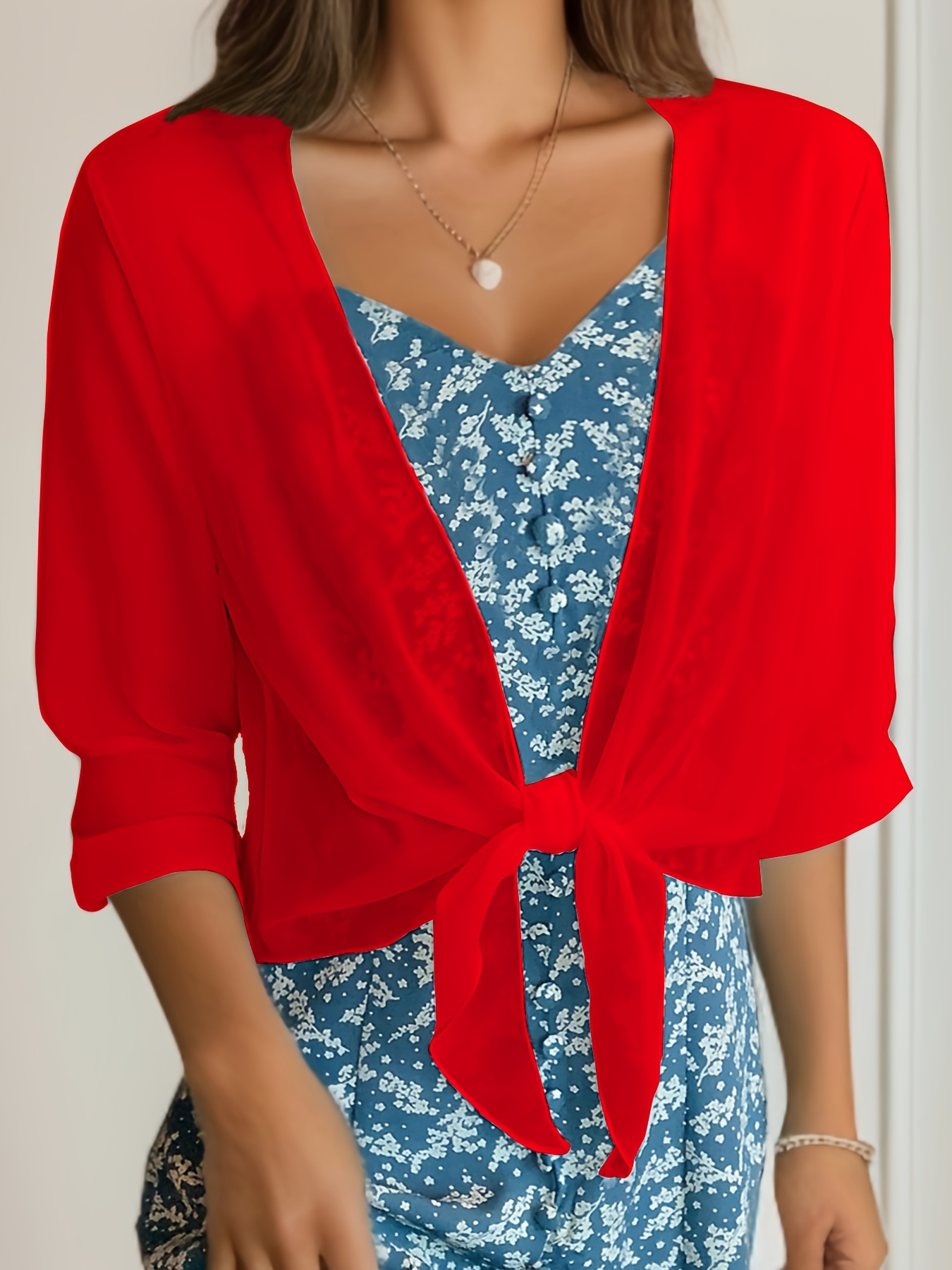 open front solid cardigan long sleeve cardigan for spring fall womens clothing details 17