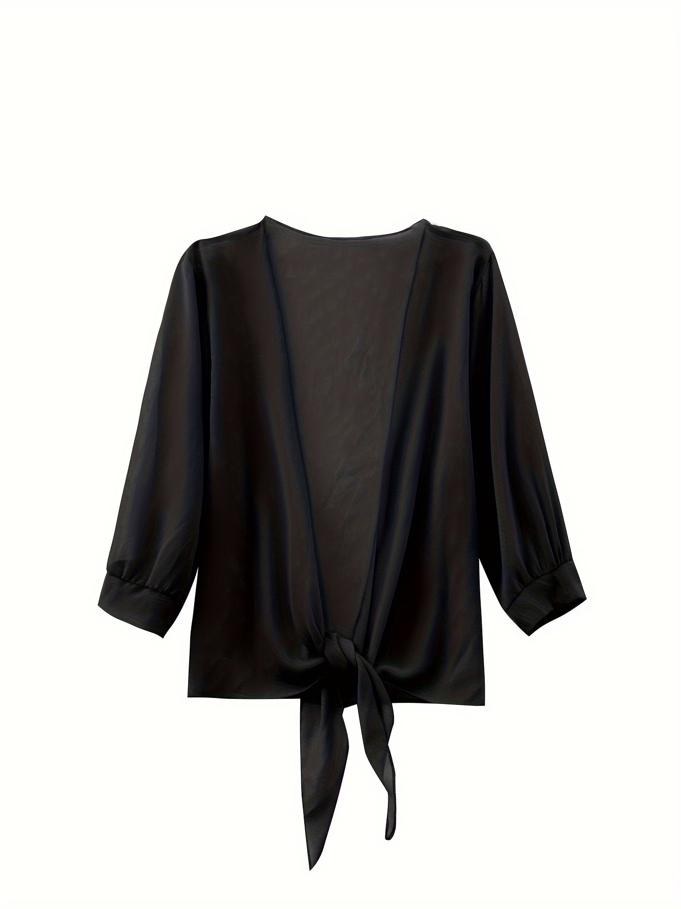 open front solid cardigan long sleeve cardigan for spring fall womens clothing details 27