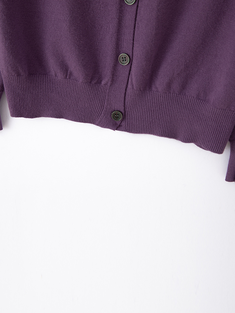 solid button up cardigan casual long sleeve cardigan for spring fall womens clothing details 15