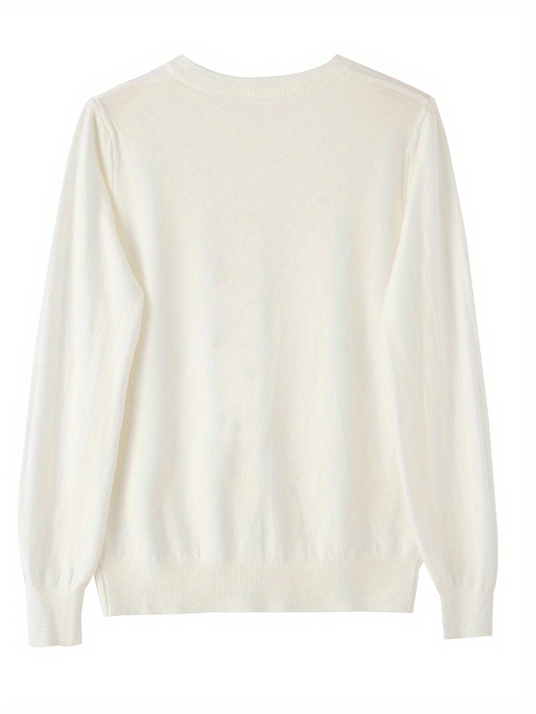 solid button up cardigan casual long sleeve cardigan for spring fall womens clothing details 23