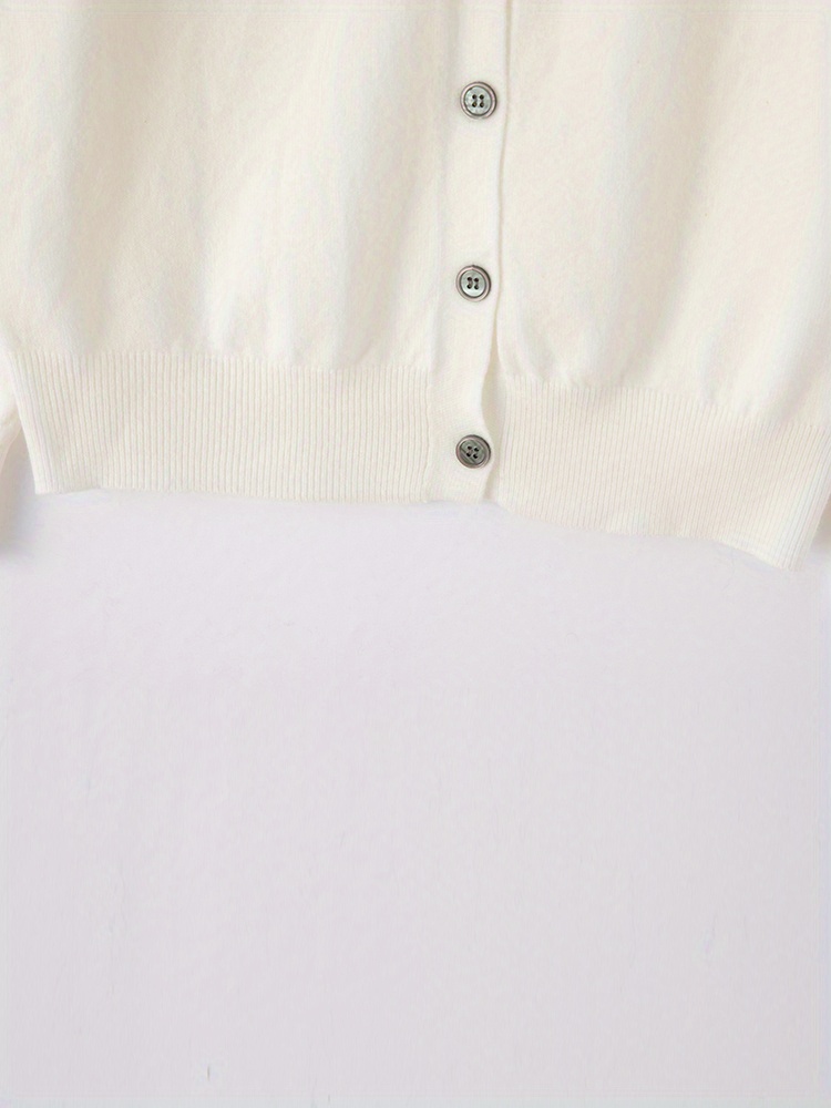 solid button up cardigan casual long sleeve cardigan for spring fall womens clothing details 24