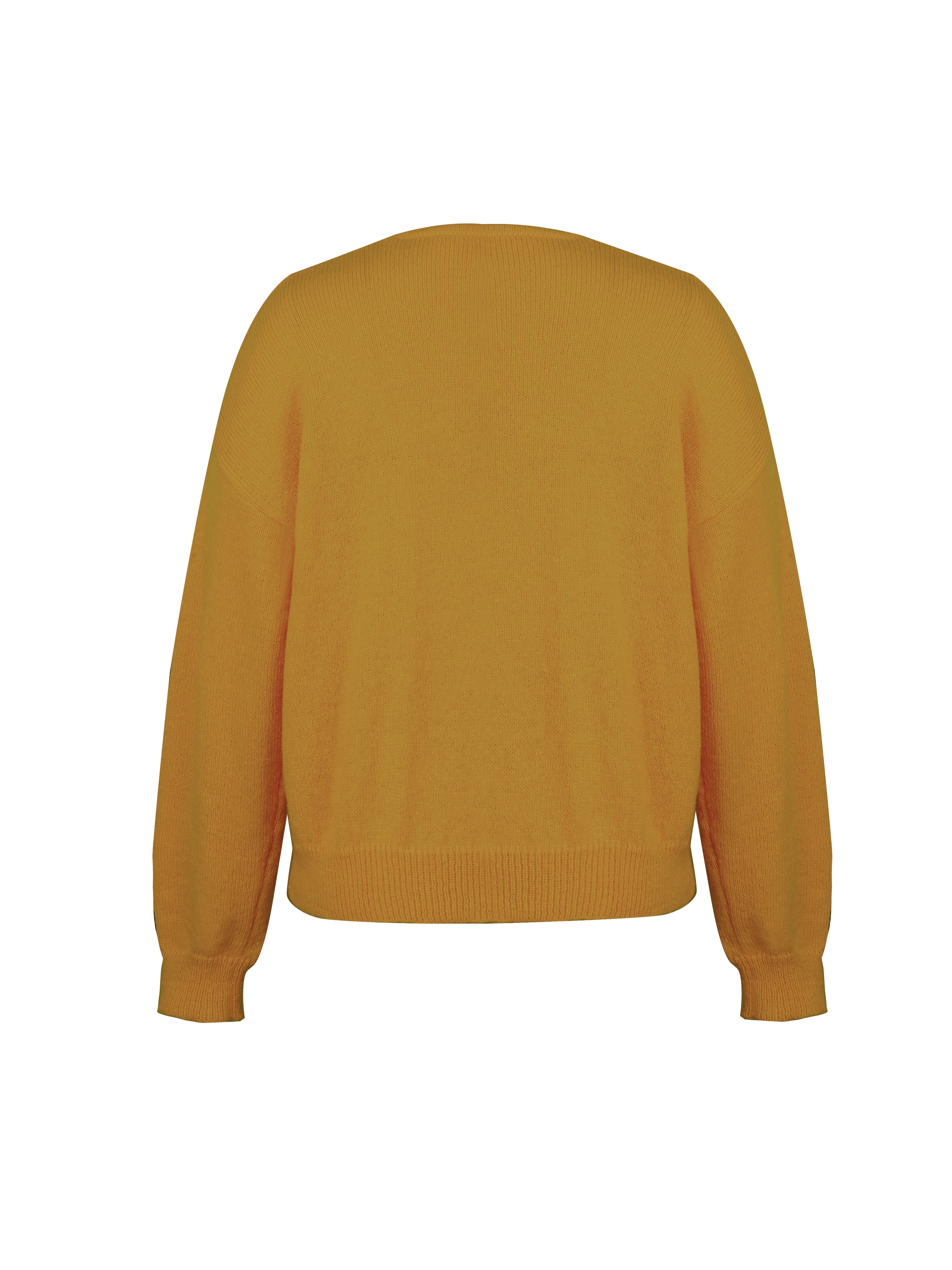 daisy pattern embroidered knitted cardigan button front elegant long sleeve sweater for spring fall womens clothing details 1