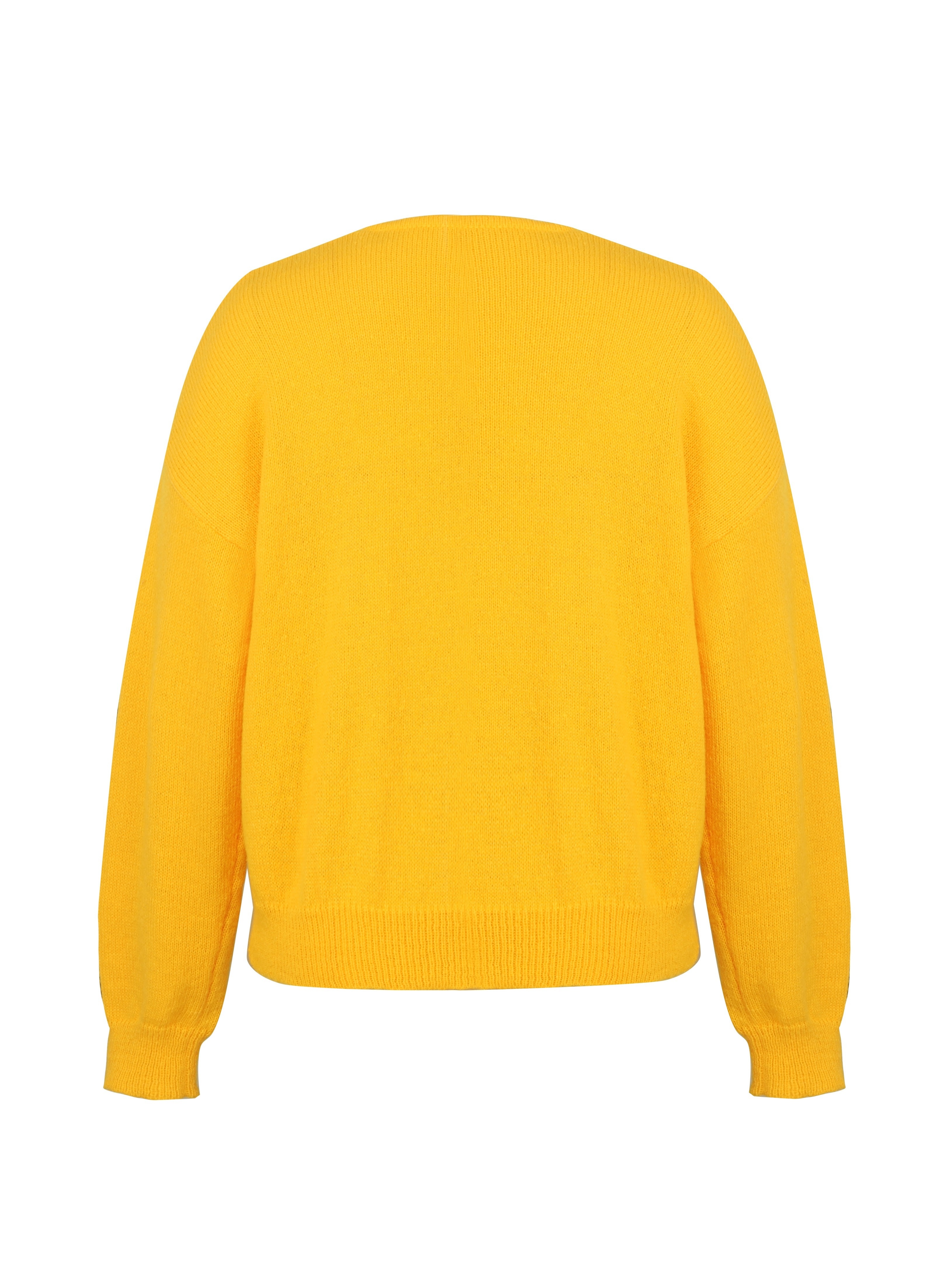 daisy pattern embroidered knitted cardigan button front elegant long sleeve sweater for spring fall womens clothing details 8