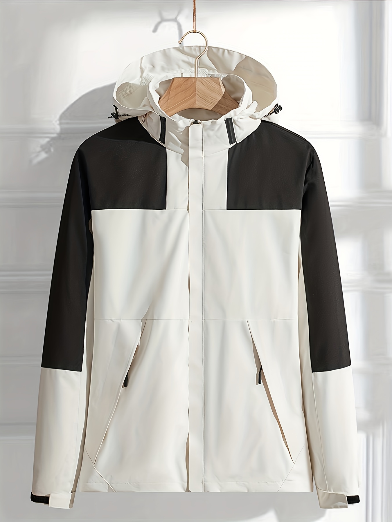 mens lightweight waterproof windbreaker jacket casual mesh lining jacket for outdoor activities details 1