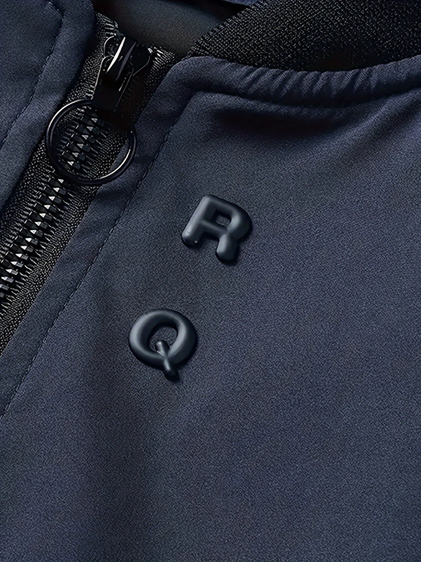 mens solid sports jacket with zipper pockets casual baseball collar zip up long sleeve outwear for spring fall details 7