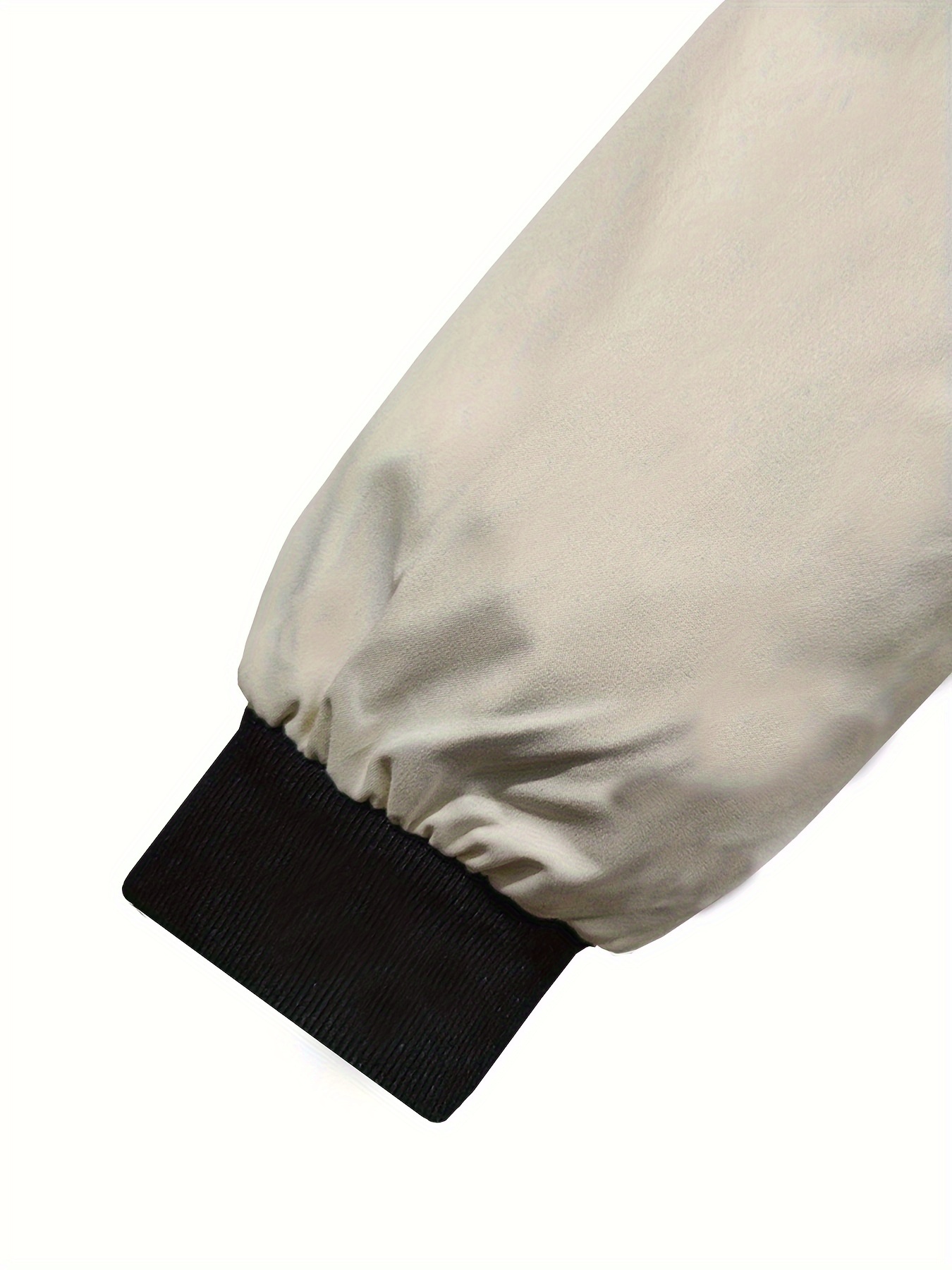 mens solid sports jacket with zipper pockets casual baseball collar zip up long sleeve outwear for spring fall details 19