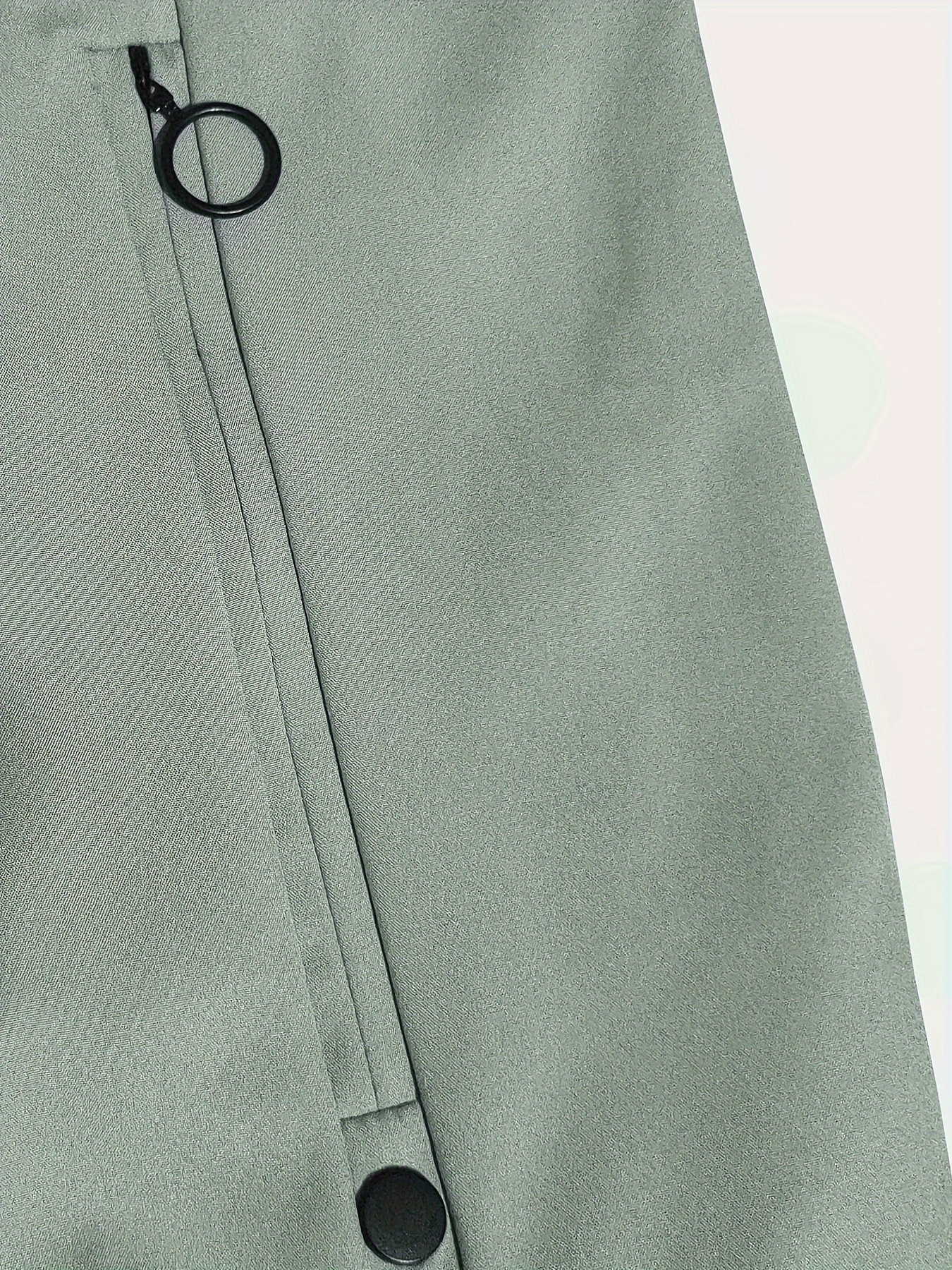 mens solid sports jacket with zipper pockets casual baseball collar zip up long sleeve outwear for spring fall details 23