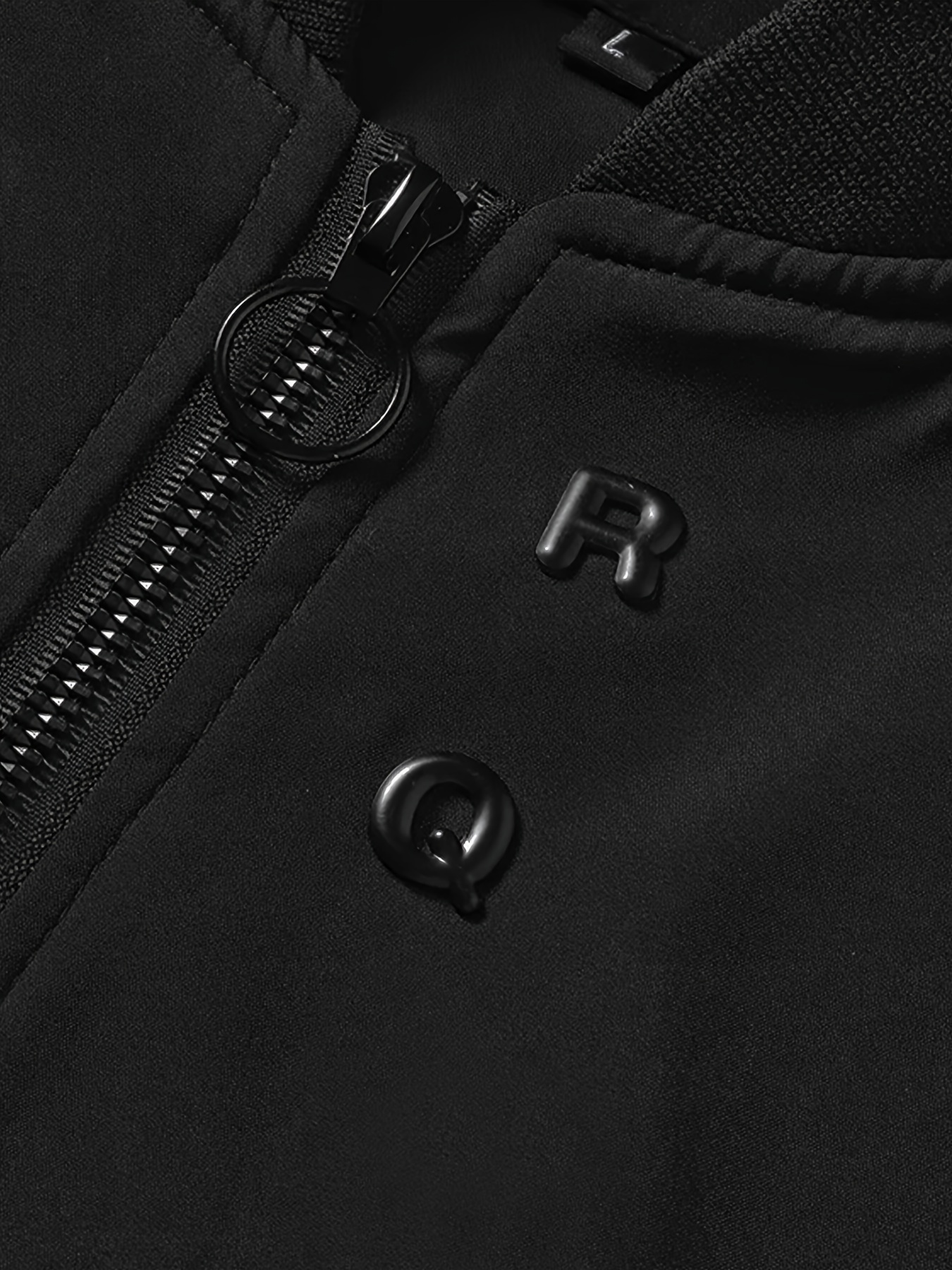 mens solid sports jacket with zipper pockets casual baseball collar zip up long sleeve outwear for spring fall details 27