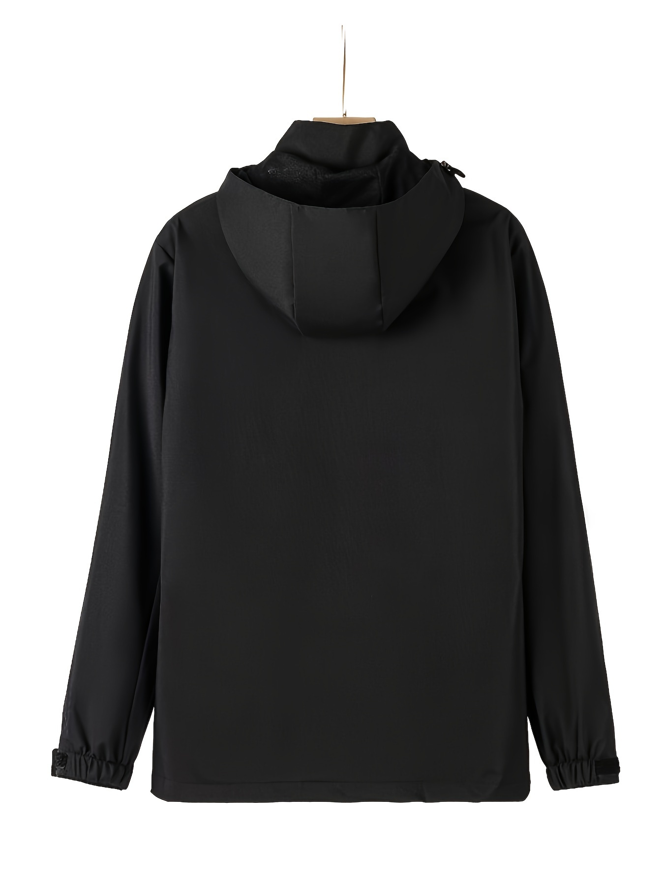 mens hooded windbreaker jacket casual waterproof lightweight jacket for outdoor activities details 1