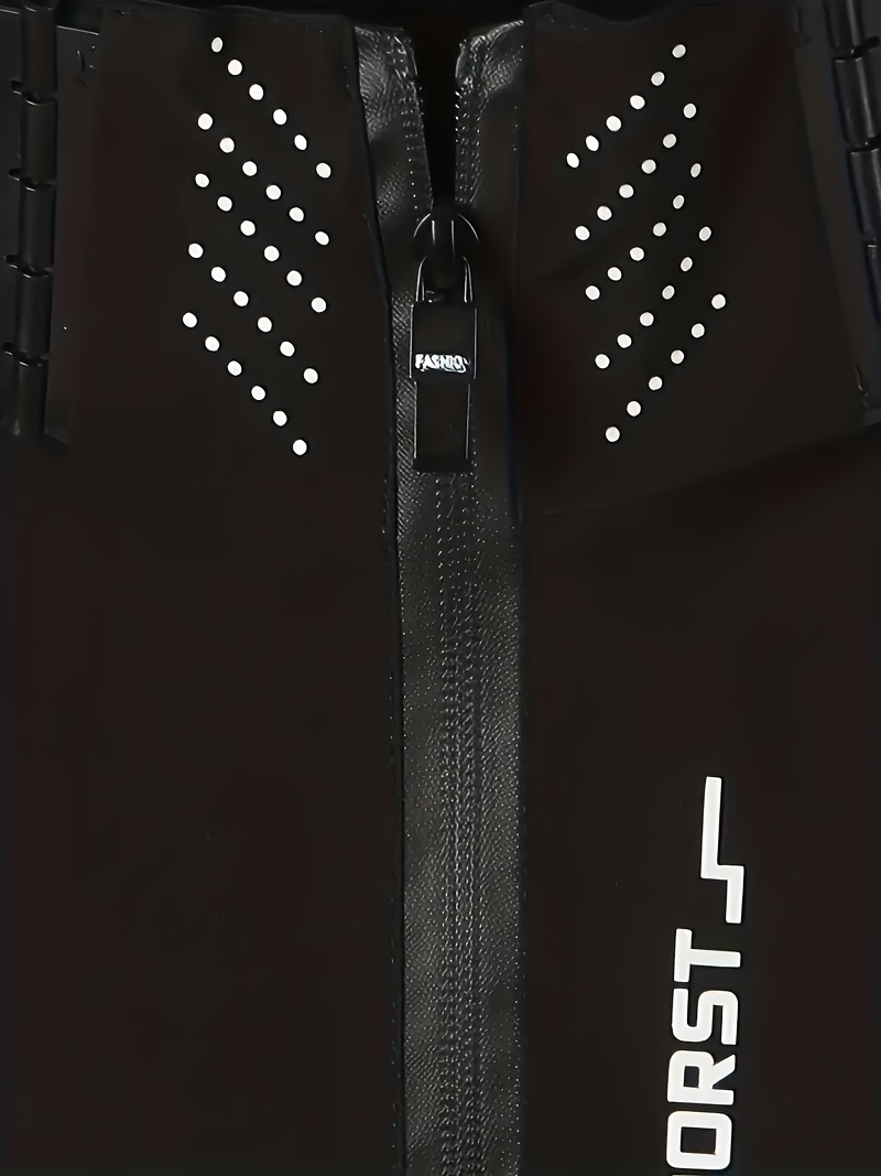 mens hooded windbreaker jacket casual waterproof lightweight jacket for outdoor activities details 2