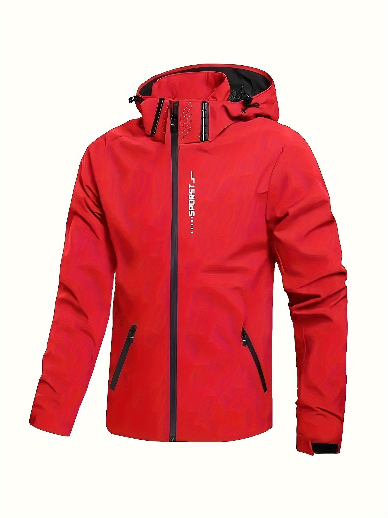 mens hooded windbreaker jacket casual waterproof lightweight jacket for outdoor activities details 9