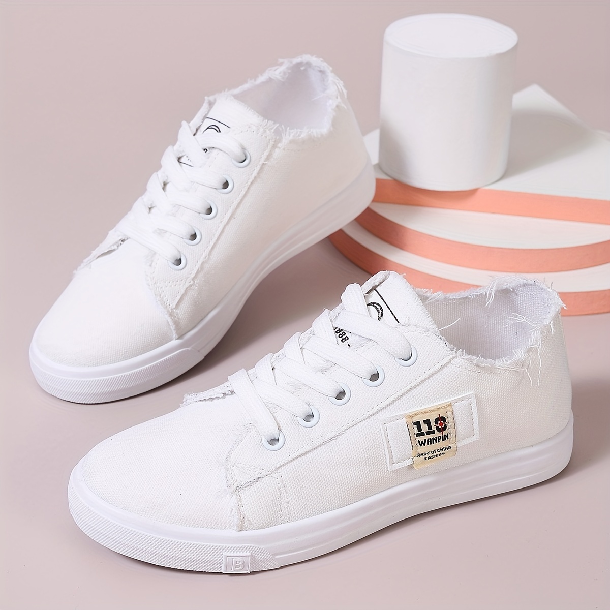 denim flat sneakers women s casual lace low top skate shoes details 3