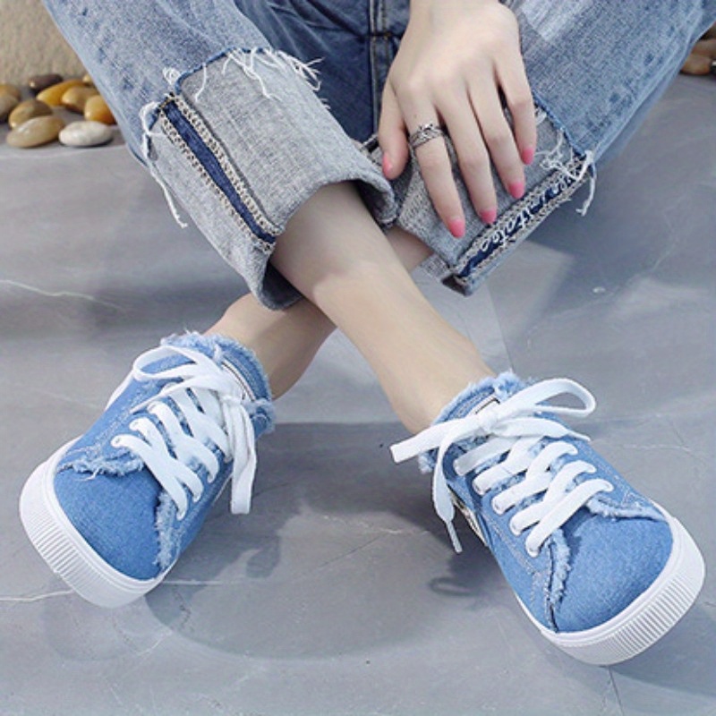 simple canvas shoes women s casual lace outdoor shoes women details 3