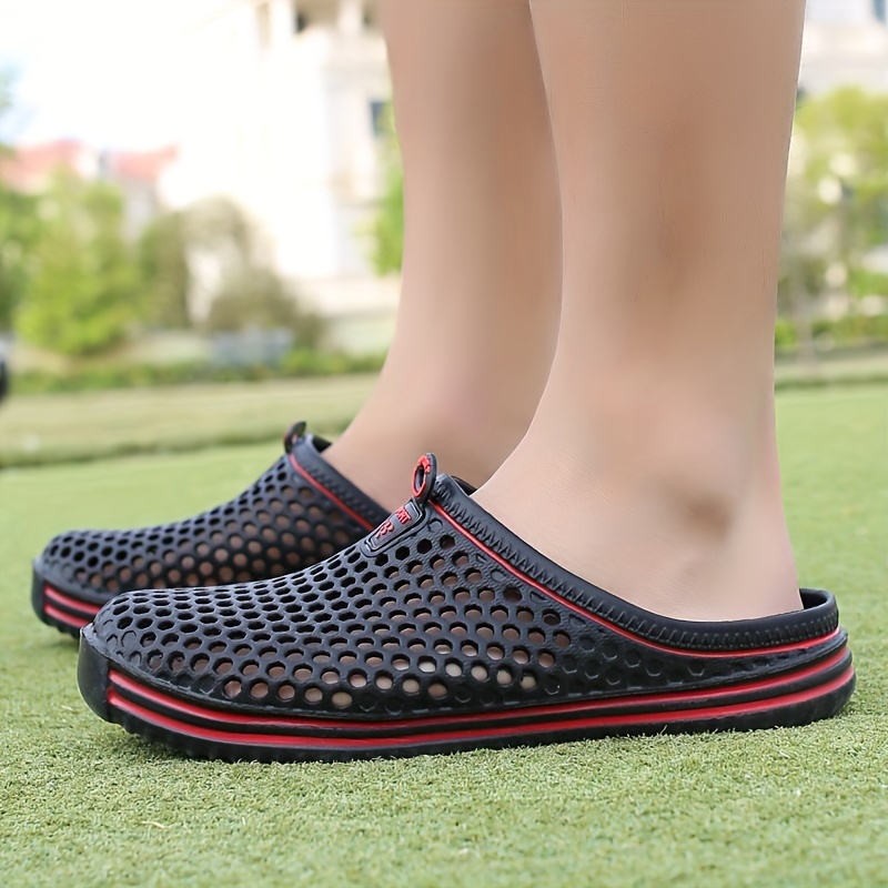 mens sandals with drainage holes casual non slip shoes closed toe shoes for outdoor beach spring and summer details 2