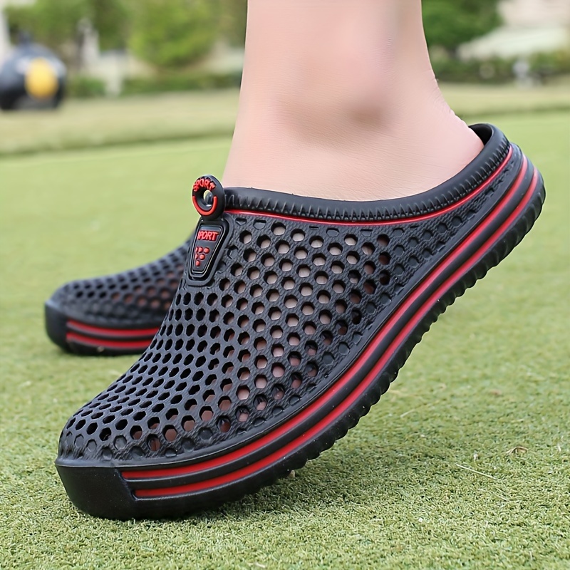 mens sandals with drainage holes casual non slip shoes closed toe shoes for outdoor beach spring and summer details 4