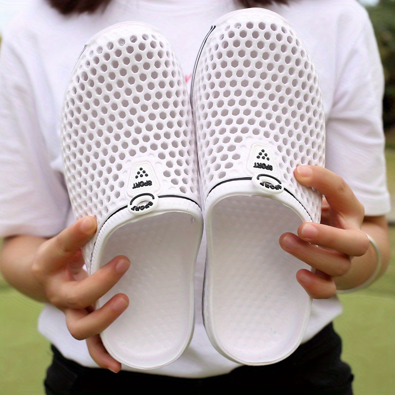 mens sandals with drainage holes casual non slip shoes closed toe shoes for outdoor beach spring and summer details 7