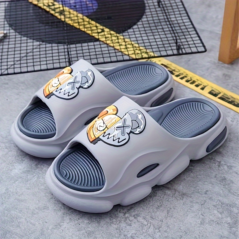 breathable chunky slippers men s trendy street style open details 2