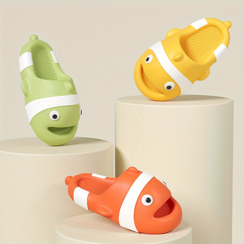 cute clownfish pillow slides men s casual non slip slippers details 5