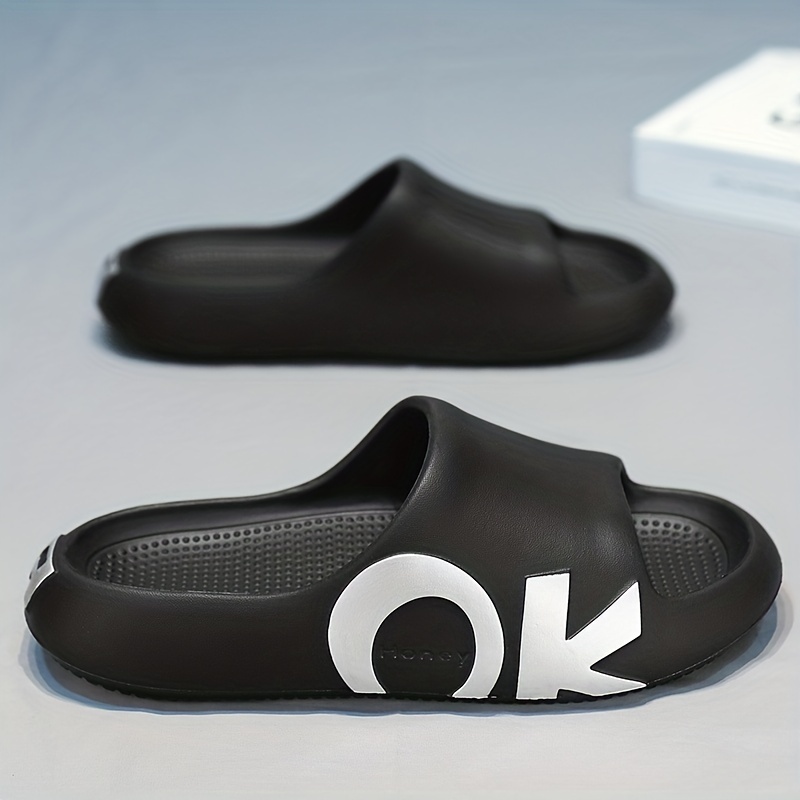 mens cloud slides casual non slip slippers open toe eva shoes for indoor outdoor beach shower spring and summer details 0