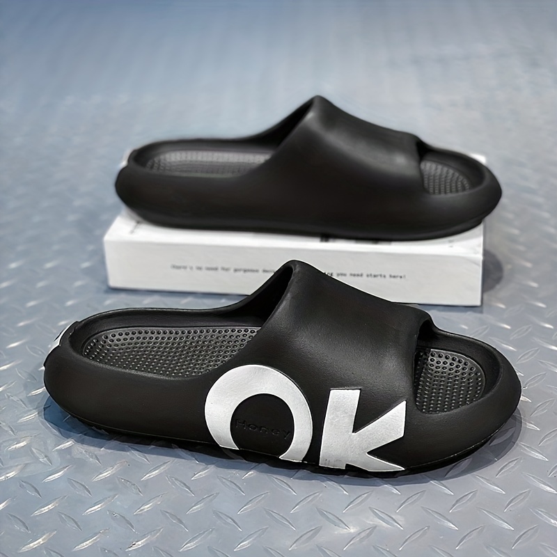 mens cloud slides casual non slip slippers open toe eva shoes for indoor outdoor beach shower spring and summer details 1