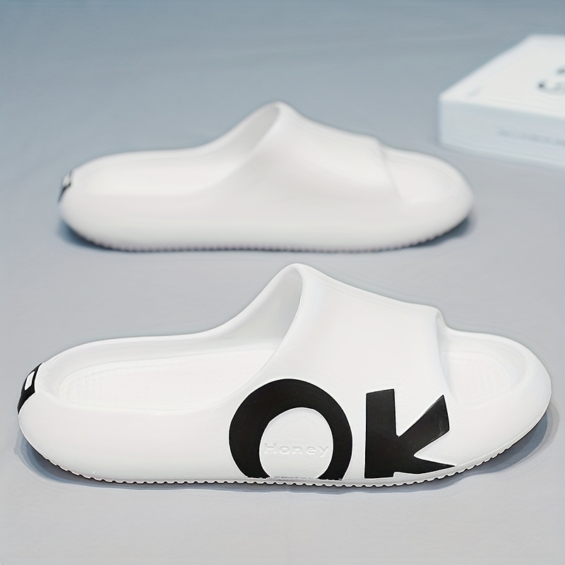 mens cloud slides casual non slip slippers open toe eva shoes for indoor outdoor beach shower spring and summer details 3