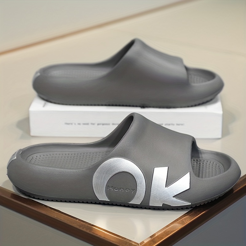 mens cloud slides casual non slip slippers open toe eva shoes for indoor outdoor beach shower spring and summer details 4