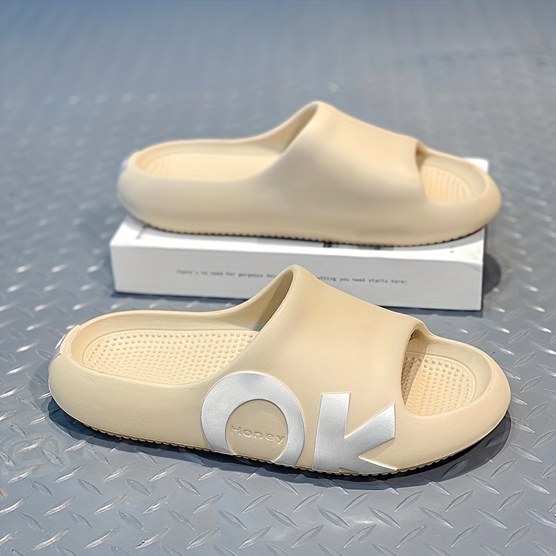 mens cloud slides casual non slip slippers open toe eva shoes for indoor outdoor beach shower spring and summer details 5