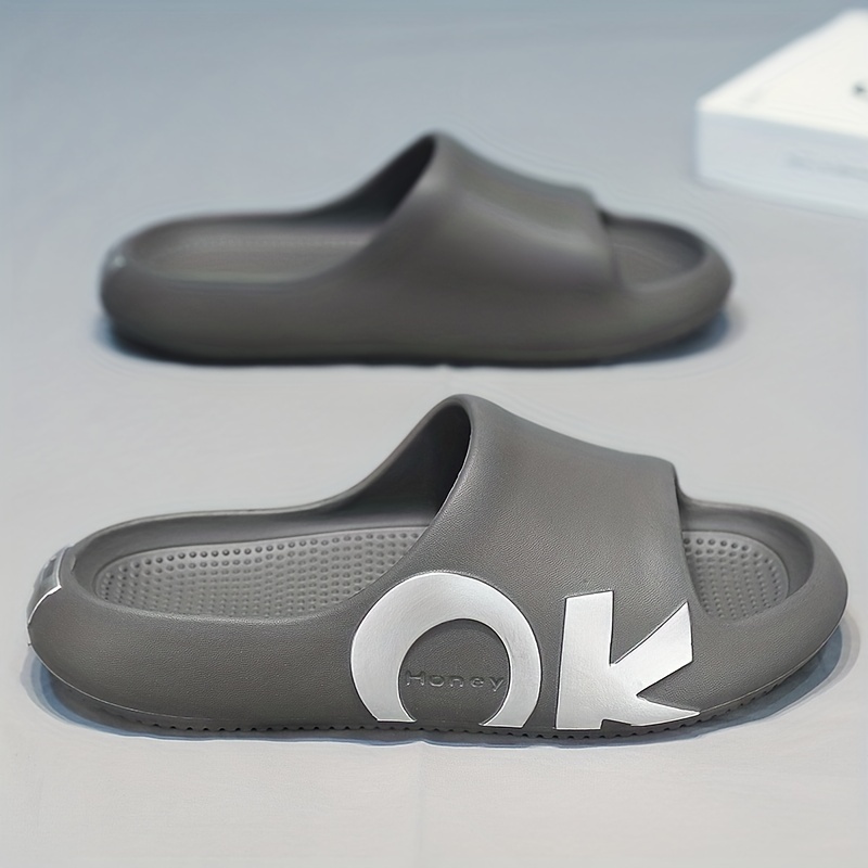 mens cloud slides casual non slip slippers open toe eva shoes for indoor outdoor beach shower spring and summer details 6