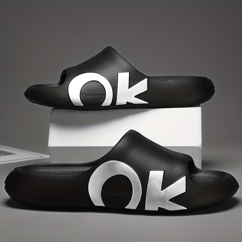 mens cloud slides casual non slip slippers open toe eva shoes for indoor outdoor beach shower spring and summer details 8