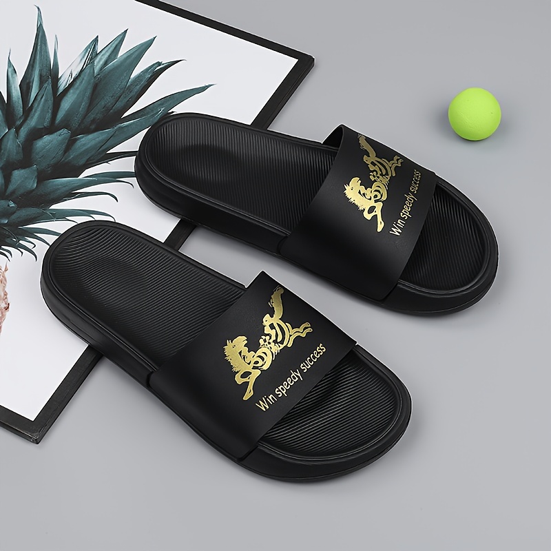 fashion slides men s plus size casual non slip slippers open details 9