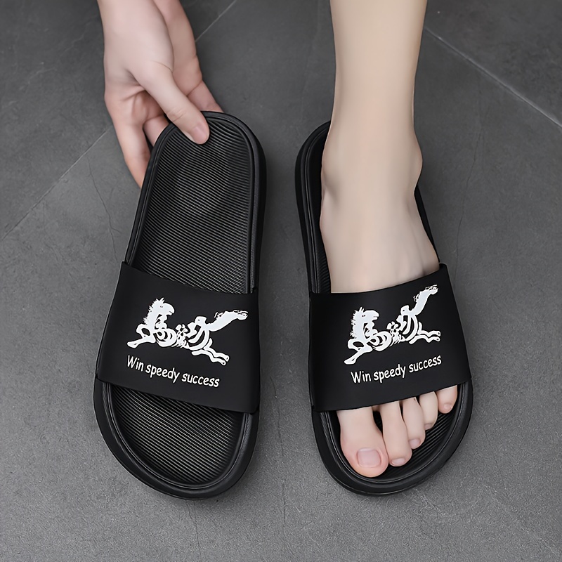 fashion slides men s plus size casual non slip slippers open details 12