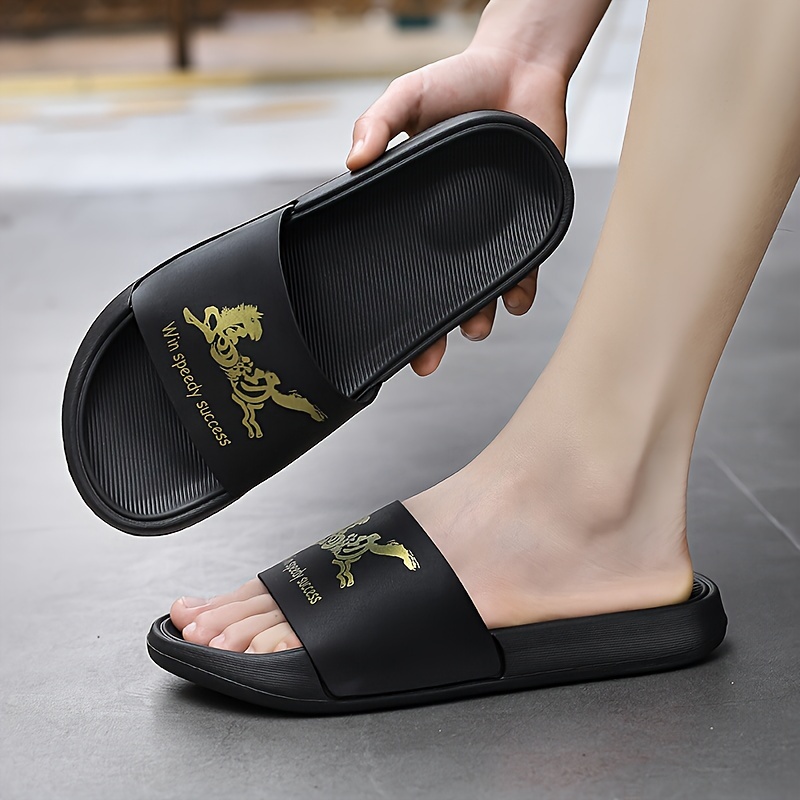 fashion slides men s plus size casual non slip slippers open details 15