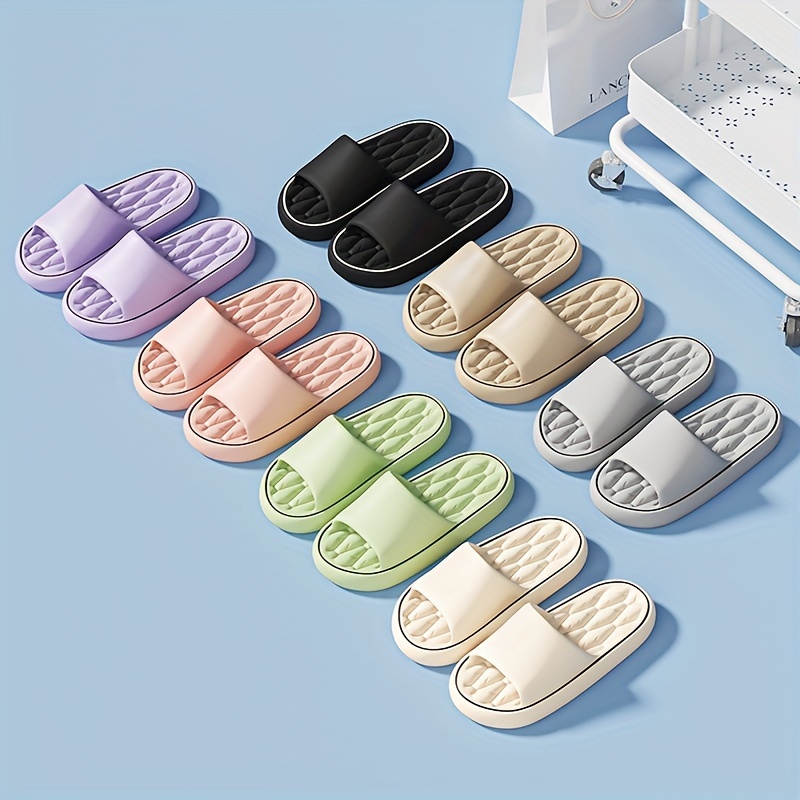 open toe breathable slippers unisex solid colour comfy non details 0