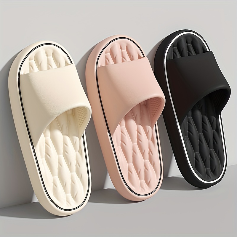 open toe breathable slippers unisex solid colour comfy non details 2