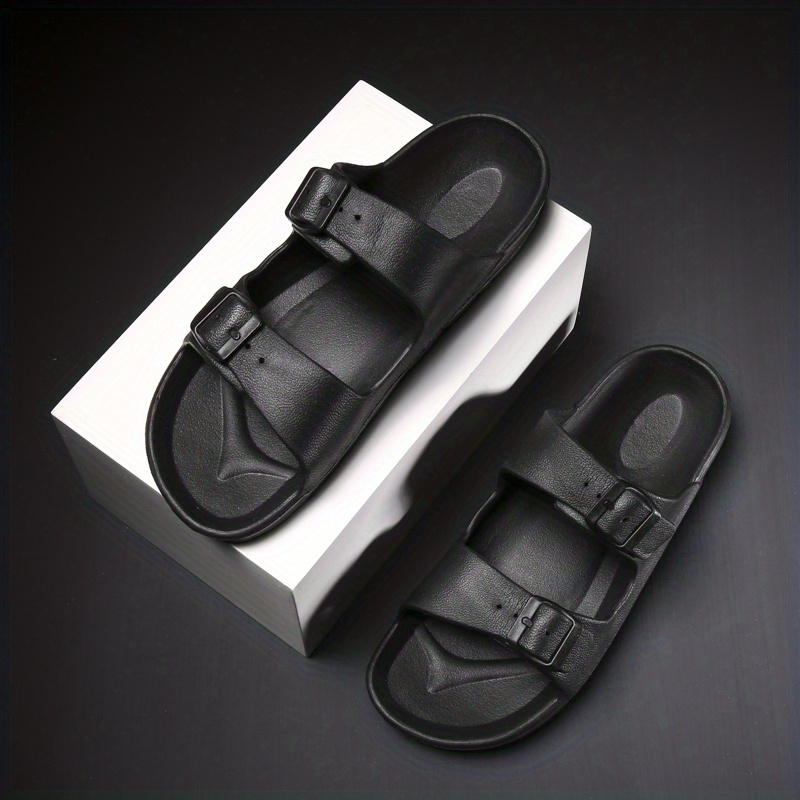 2 band buckle sandals men s casual non slip shoes open toe details 0