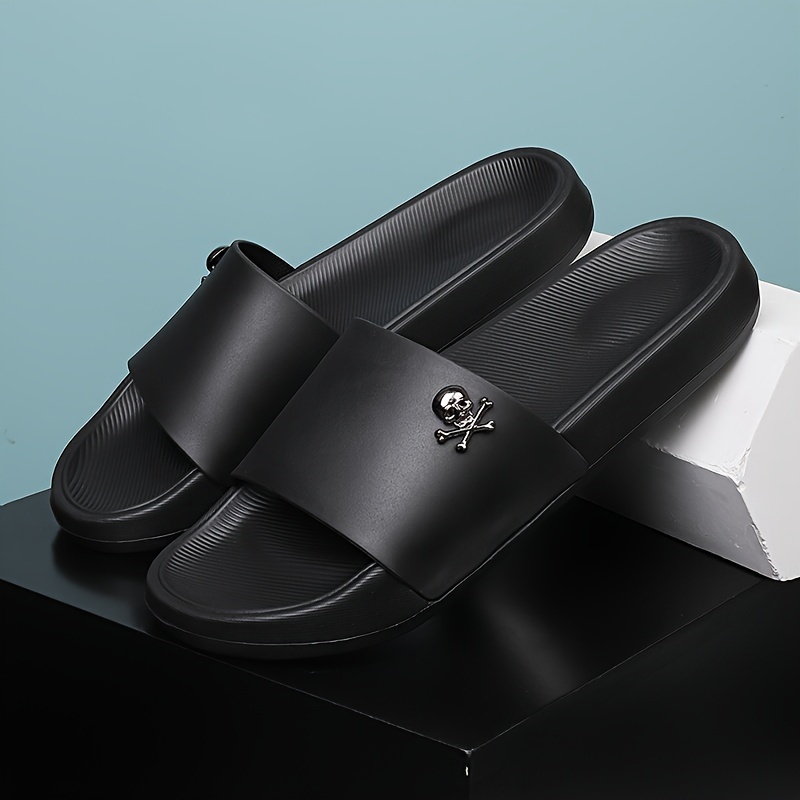 open toe breathable slippers men s solid colour comfy non details 0