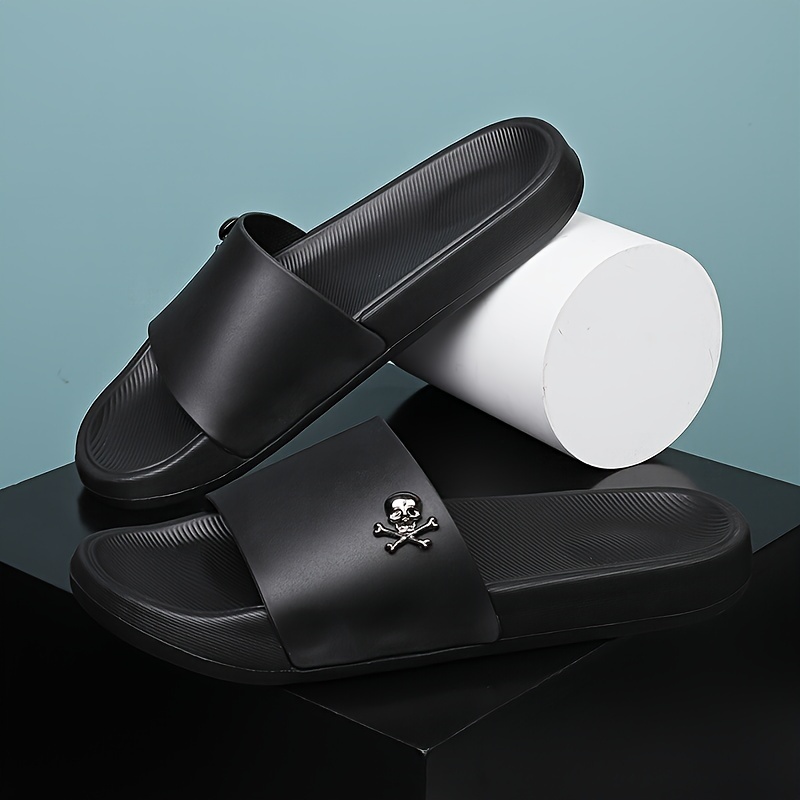 open toe breathable slippers men s solid colour comfy non details 2