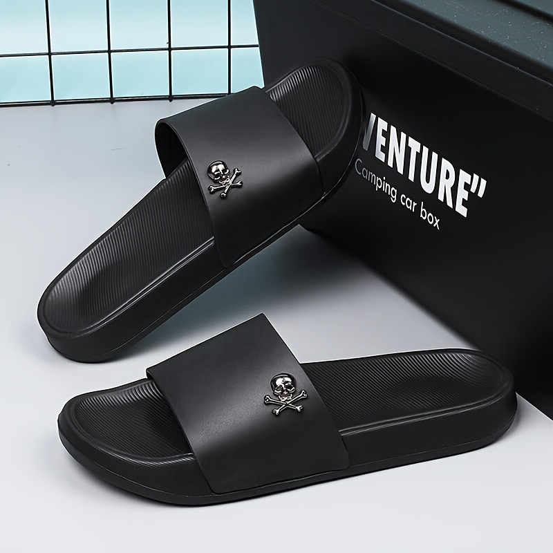 open toe breathable slippers men s solid colour comfy non details 5