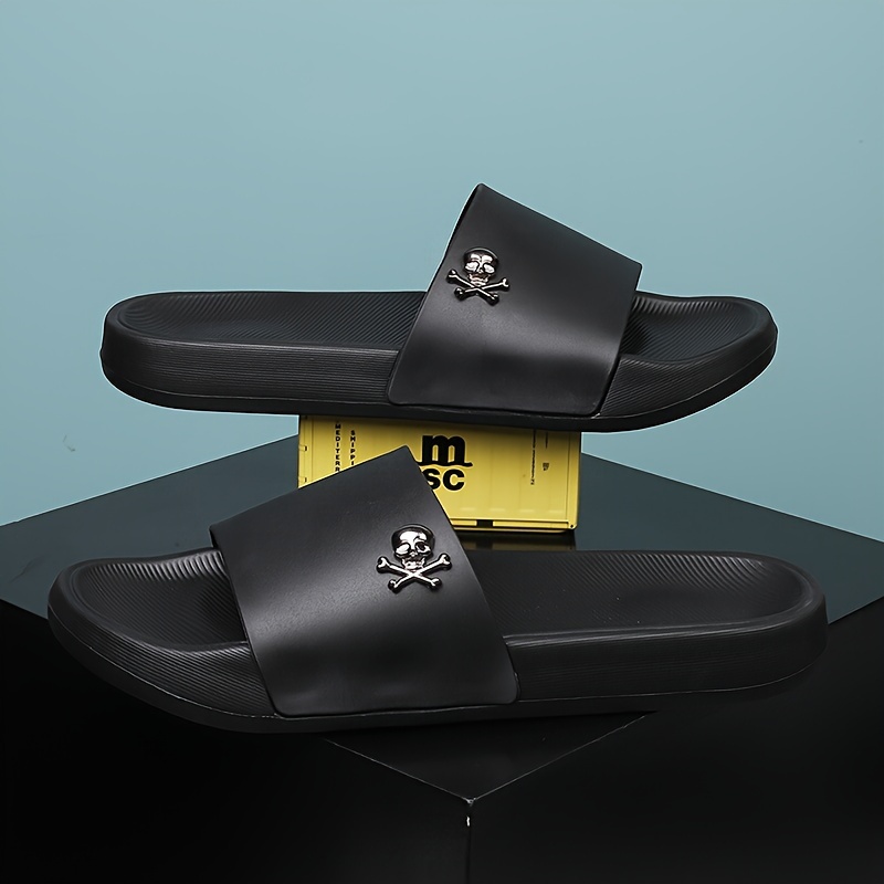 open toe breathable slippers men s solid colour comfy non details 6