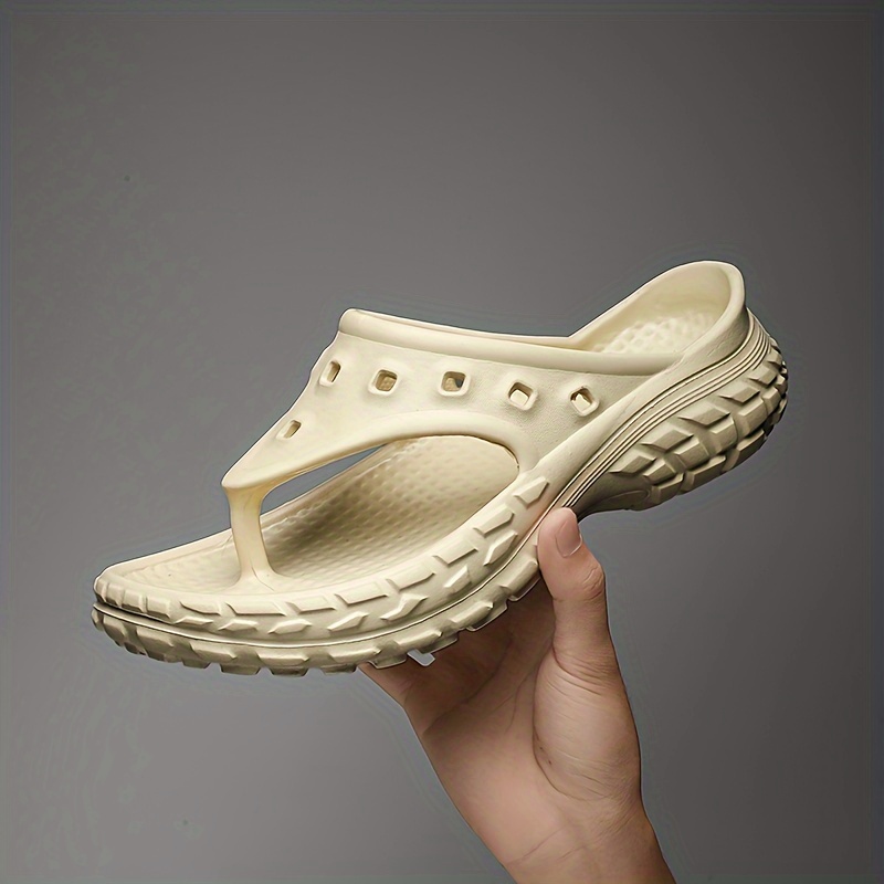 solid colour chunky flip flops unisex comfy non slip durable details 5