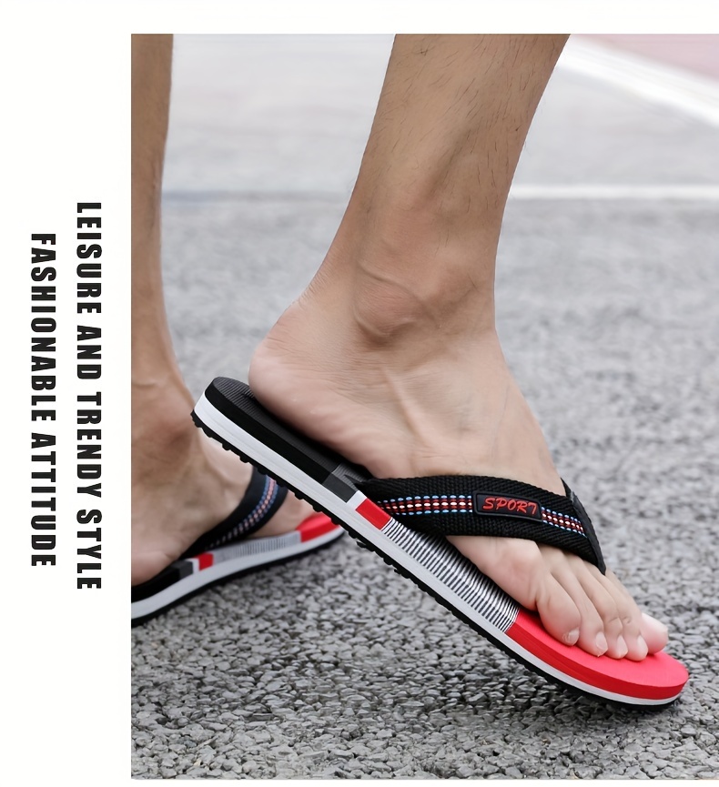 mens thong sandals casual non slip flip flops shoes toe post sandals for indoor outdoor beach shower spring and summer details 15