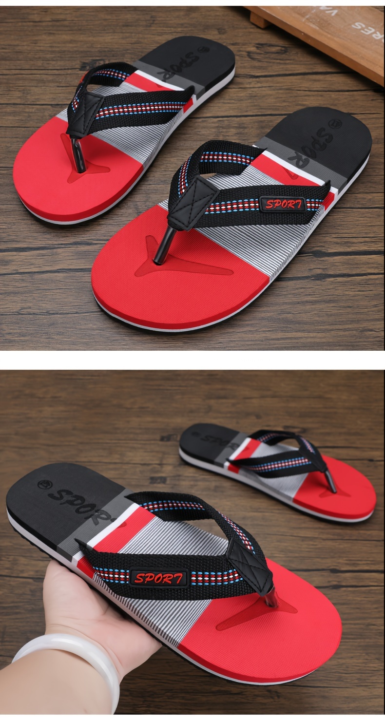 mens thong sandals casual non slip flip flops shoes toe post sandals for indoor outdoor beach shower spring and summer details 20