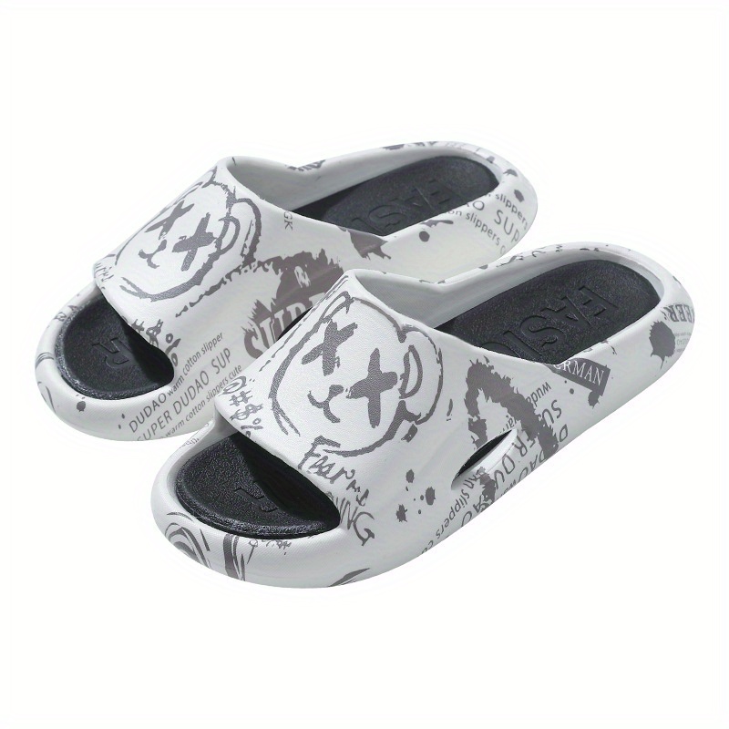 bear graphic print soft sole men s cartoon home slides non details 5